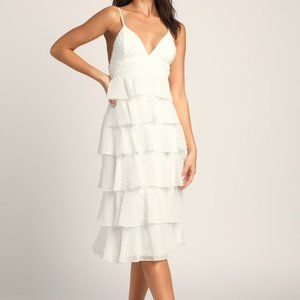 Tiered White Lulus Dress